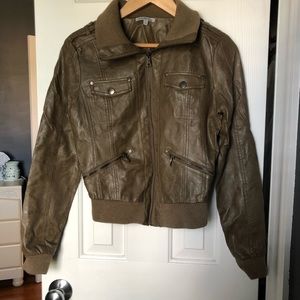 Charlotte Russe Brown Faux Leather Jacket